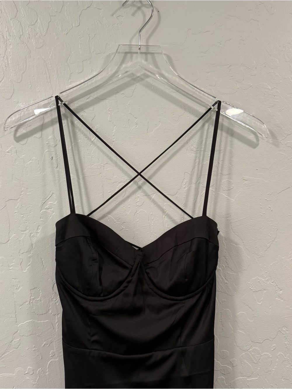 ASTR the Label Black Satin Corset Midi Dress Size S - Picture 7 of 11